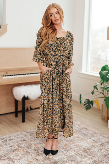 Hazel Blues® |  Ever So Briefly Floral Maxi Dress