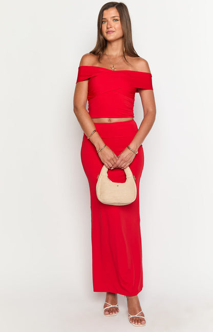 Jaya Red Crop Top