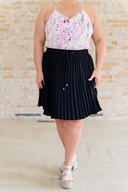Hazel Blues® |  Just a Flirt Pleated Skirt in Black