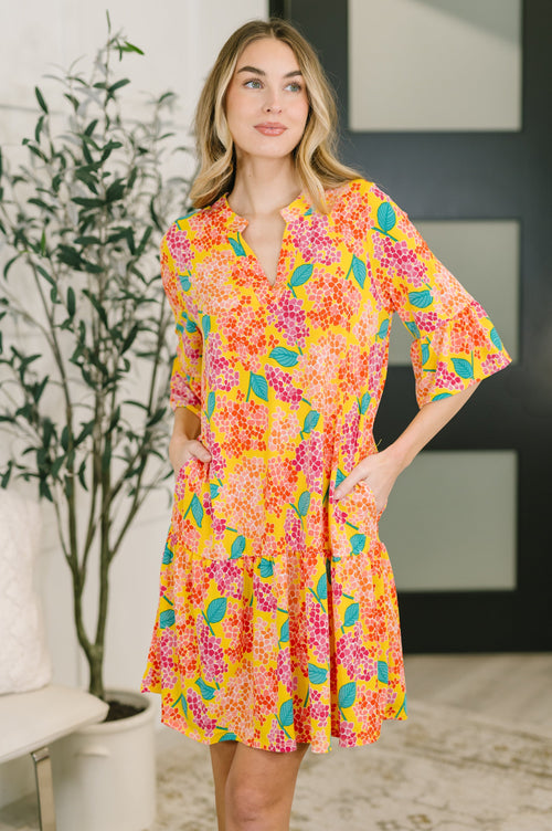 Hazel Blues® |  Lizzy Sunday Dress in Leaf Multi Floral- 3/3/2026 NEW