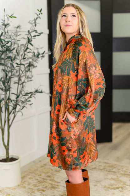 Hazel Blues® |  Petals After Dark Balloon Sleeve Dress