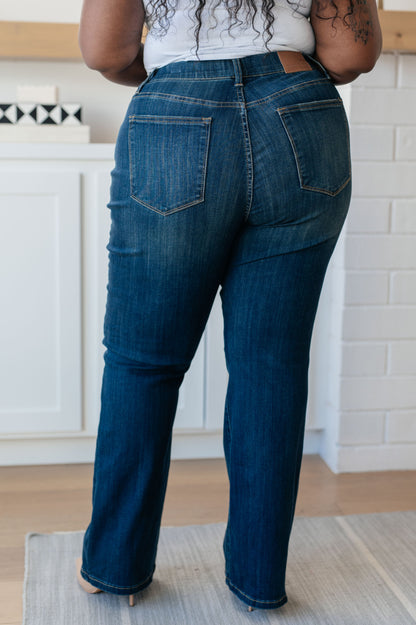 Hazel Blues® |  Ricki High Rise Pull On Slim Bootcut Jeans
