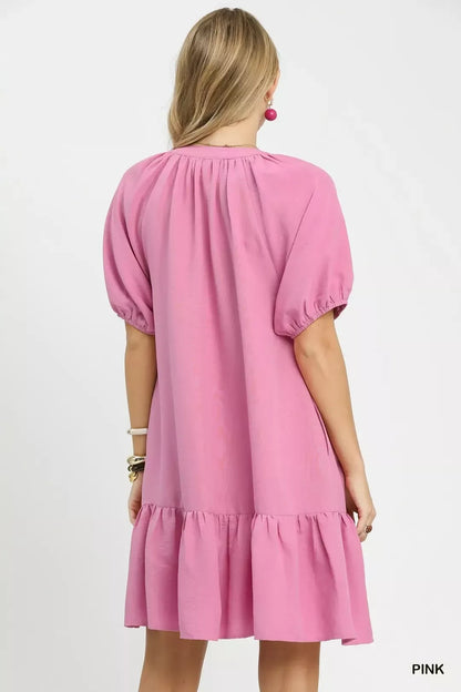 Hazel Blues® |  Umgee Embroidered Floral Babydoll Dress