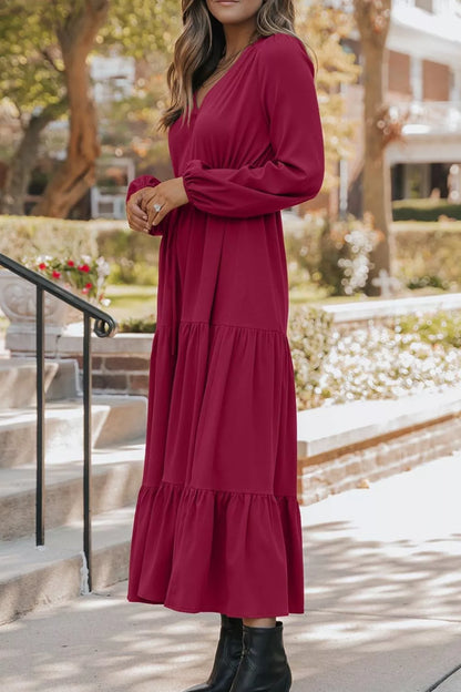 Hazel Blues® |  Leopard Trim Notched Neck Short Puff Sleeve Shift Mini Dress