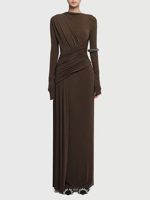 Hazel Blues® |  Ruched Long Sleeve Maxi Dress