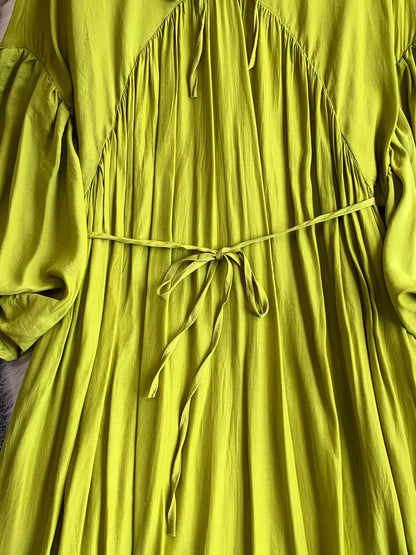 Hazel Blues® |  Balloon Sleeve Tie-Waist Dress