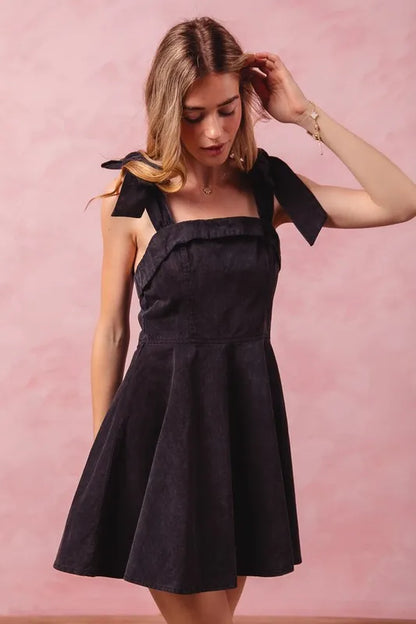 Hazel Blues® |  SO ME Fit and Flare Washed Gameday Dress