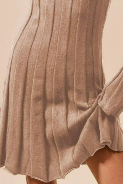 Hazel Blues® |  SO ME Ribbed Long Sleeve Mini Sweater Dress