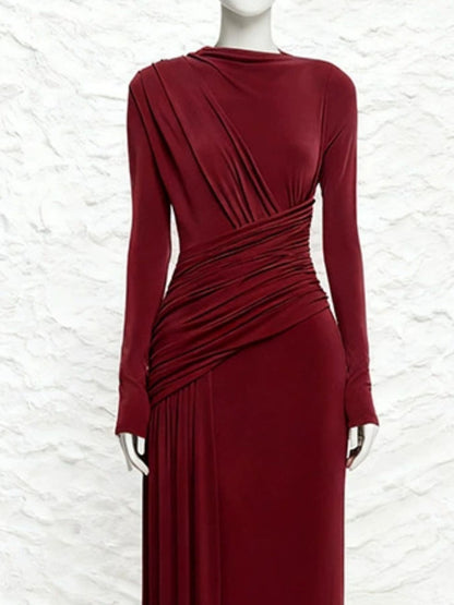 Hazel Blues® |  Ruched Long Sleeve Maxi Dress