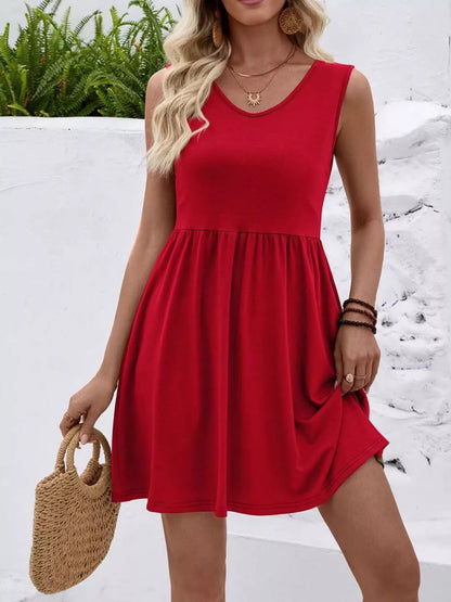 Hazel Blues® |  V-Neck Sleeveless Mini Dress