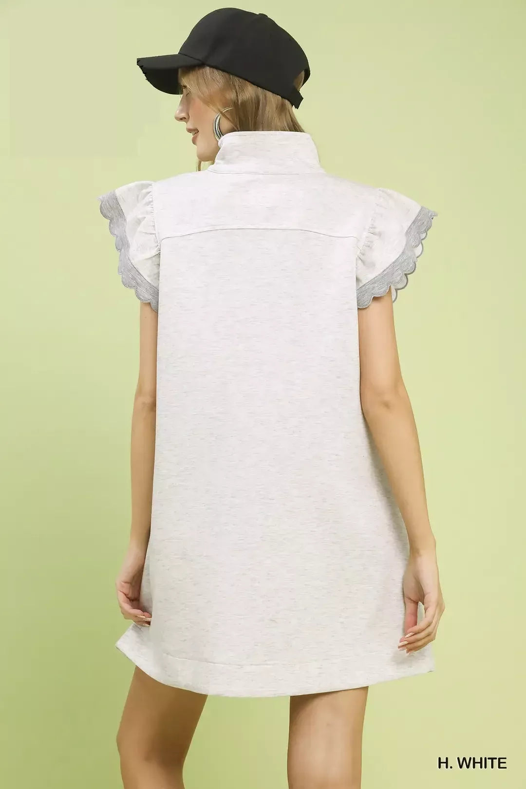 Hazel Blues® |  Umgee Zip-Neck Flutter Sleeve Dress