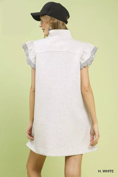 Hazel Blues® |  Umgee Zip-Neck Flutter Sleeve Dress