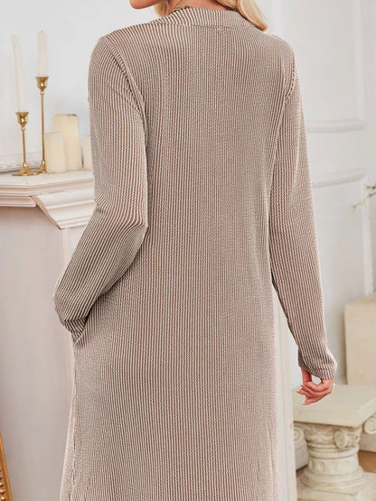 Hazel Blues® |  Casual Ribbed Knit Long Sleeve Dress