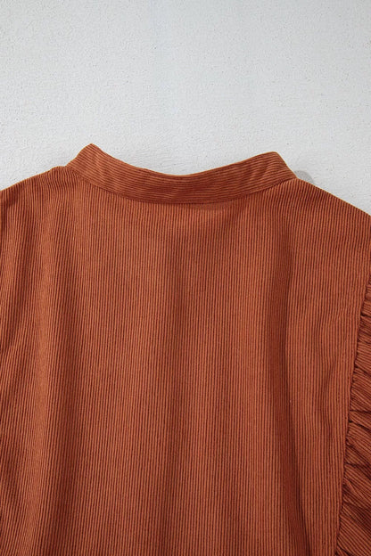 Hazel Blues® |  Corduroy Button-Down Babydoll Dress