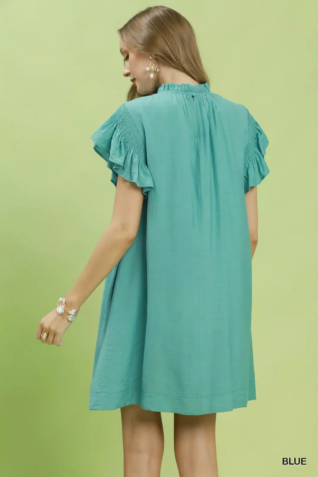 Hazel Blues® |  Umgee Ruffle Flutter Sleeve Dress