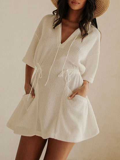 Hazel Blues® |  Relaxed Fit Half Sleeve Cover-Up Dress