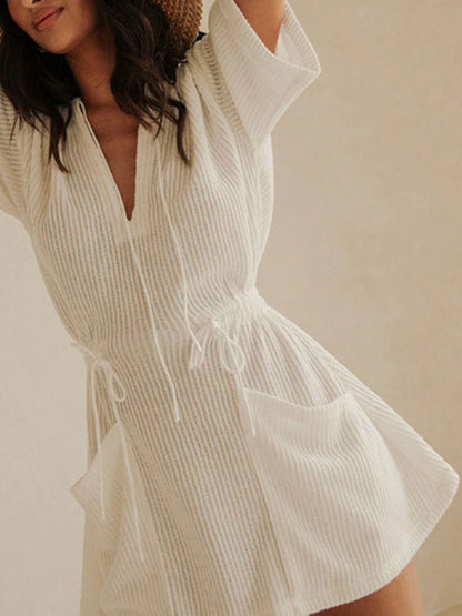 Hazel Blues® |  Relaxed Fit Half Sleeve Cover-Up Dress