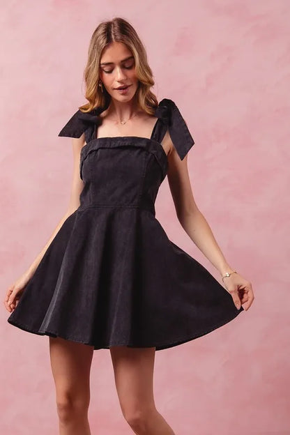 Hazel Blues® |  SO ME Fit and Flare Washed Gameday Dress