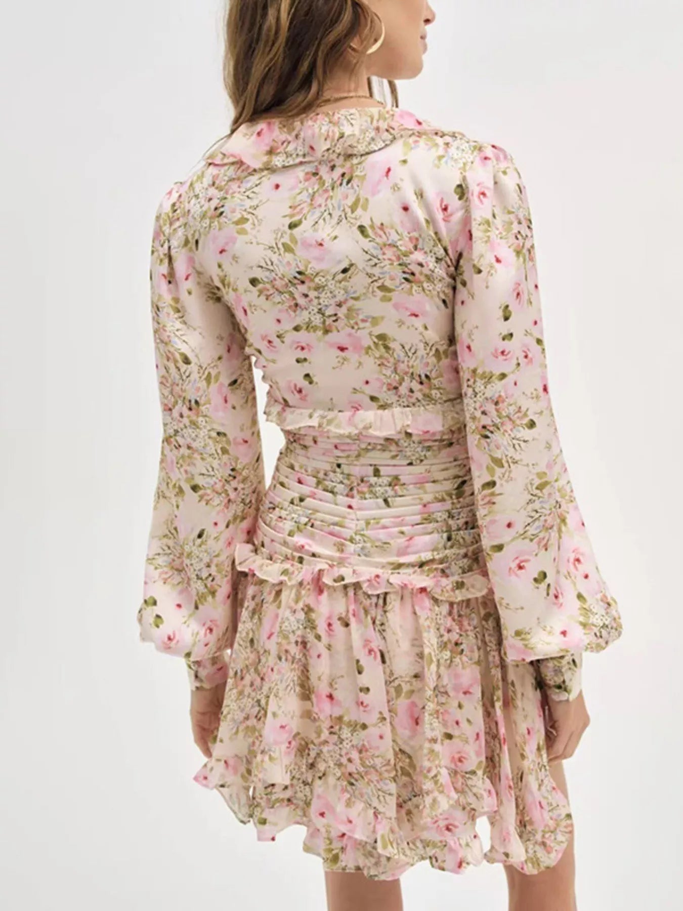 Hazel Blues® |  Floral Print Ruffle Mini Dress