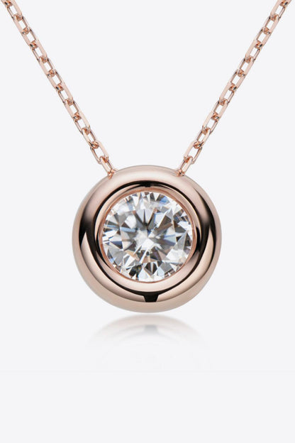 Hazel Blues® | 1 Carat Moissanite Pendant 925 Sterling Silver Necklace