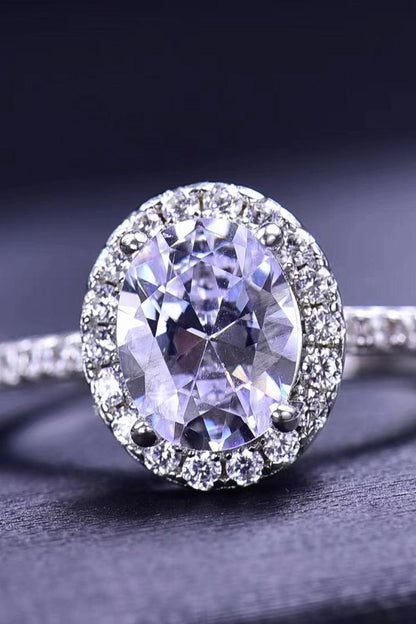 Hazel Blues® | 2 Carat Moissanite Platinum-Plated Ring