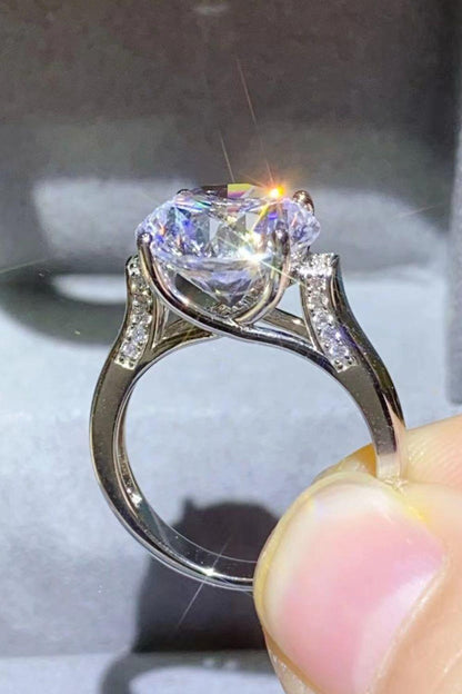 Hazel Blues® | 5 Carat Moissanite Platinum-Plated Ring