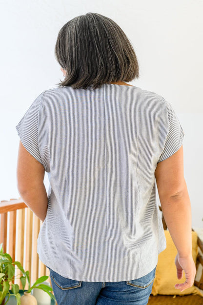 Hazel Blues® | Canopy Of Crushes Striped Floral Top