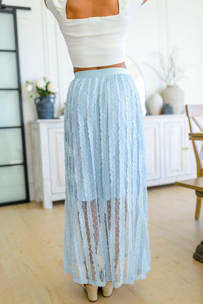 Hazel Blues® | Cascading Ruffles A-Line Skirt