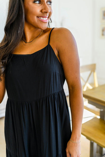 Hazel Blues® | Classically Cool Tiered Maxi Dress