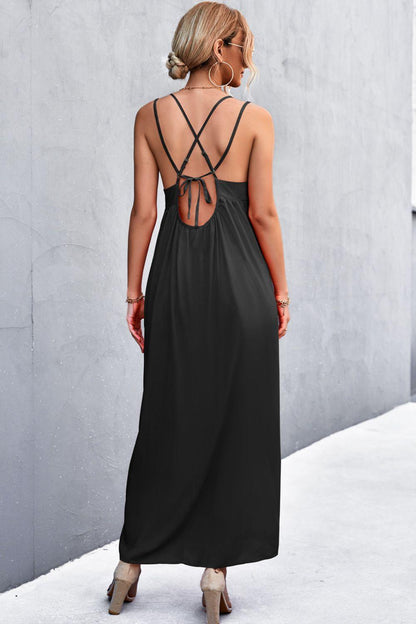 Hazel Blues® | Double Strap Tie Back Dress