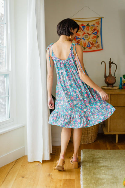 Hazel Blues® | Floral Essence Tie Strap Dress