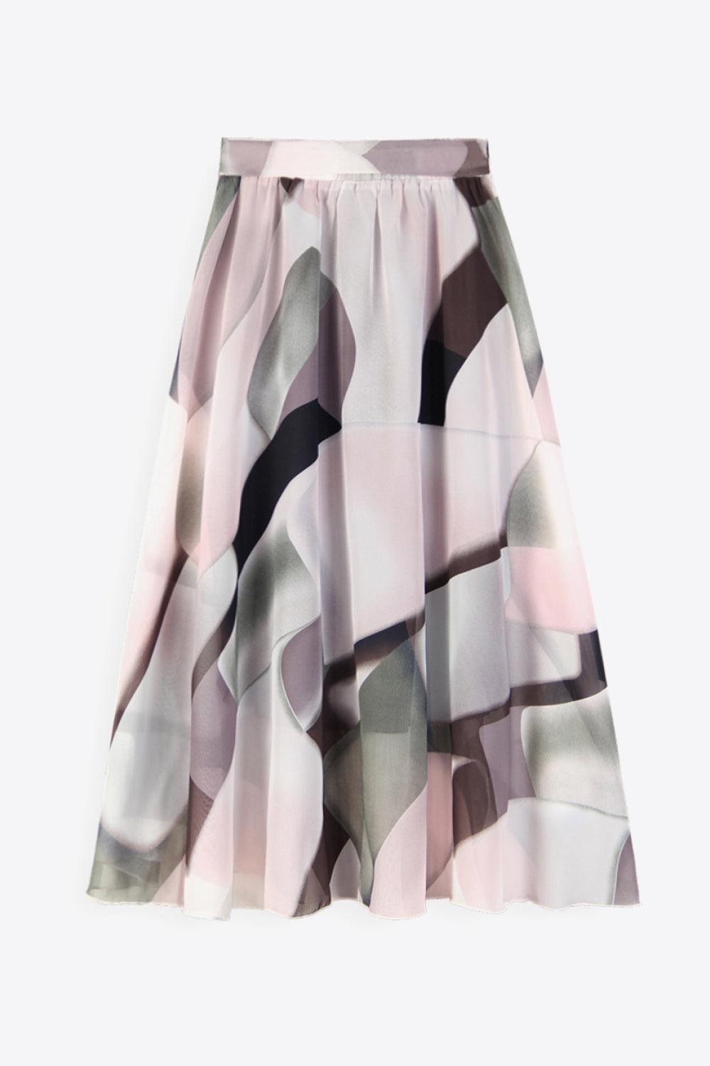 Hazel Blues® | Floral Tie-Waist Skirt