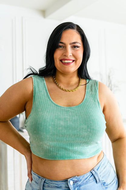 Hazel Blues® |  Get On My Level Cropped Cami in Mint