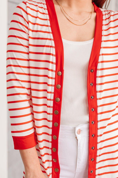 Hazel Blues® | Have You Heard Cardigan in Red