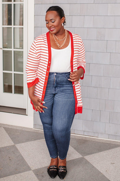 Hazel Blues® | Have You Heard Cardigan in Red