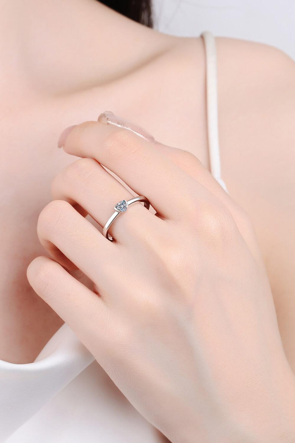 Hazel Blues® | Heart-Shaped Moissanite Solitaire Ring