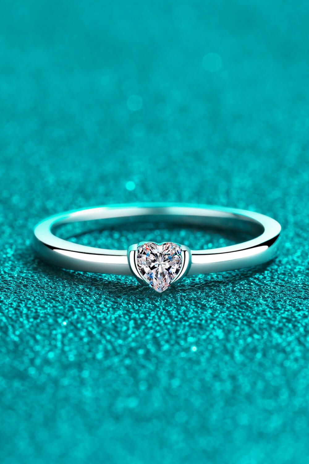 Hazel Blues® | Heart-Shaped Moissanite Solitaire Ring