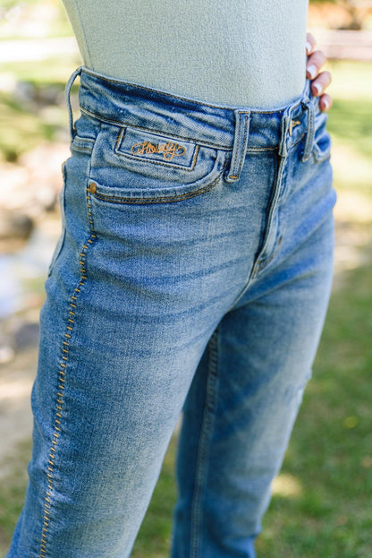 Hazel Blues® | Howdy Embroidery Boyfriend Jeans