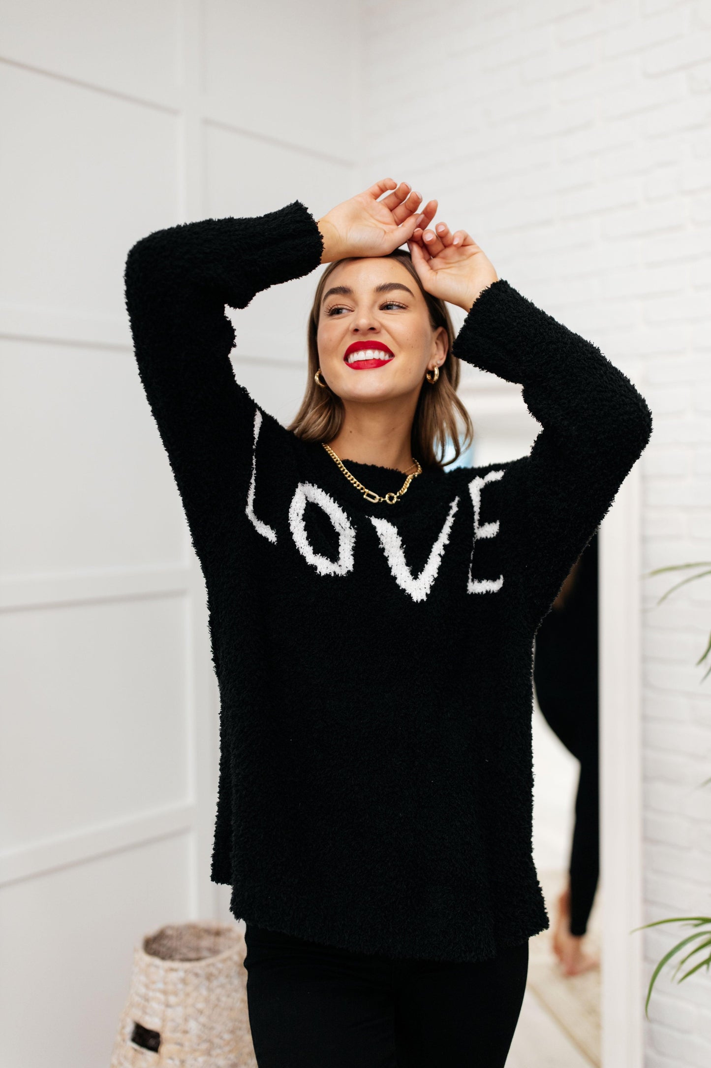 Hazel Blues® | Knit Your Love Sweater in Black