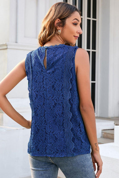 Hazel Blues® |  Lace V-Neck Tank