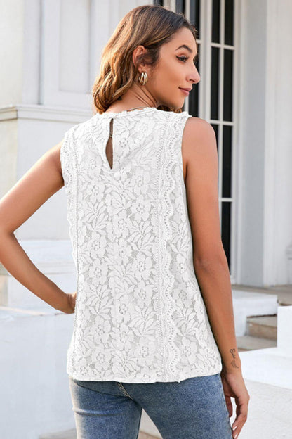 Hazel Blues® |  Lace V-Neck Tank