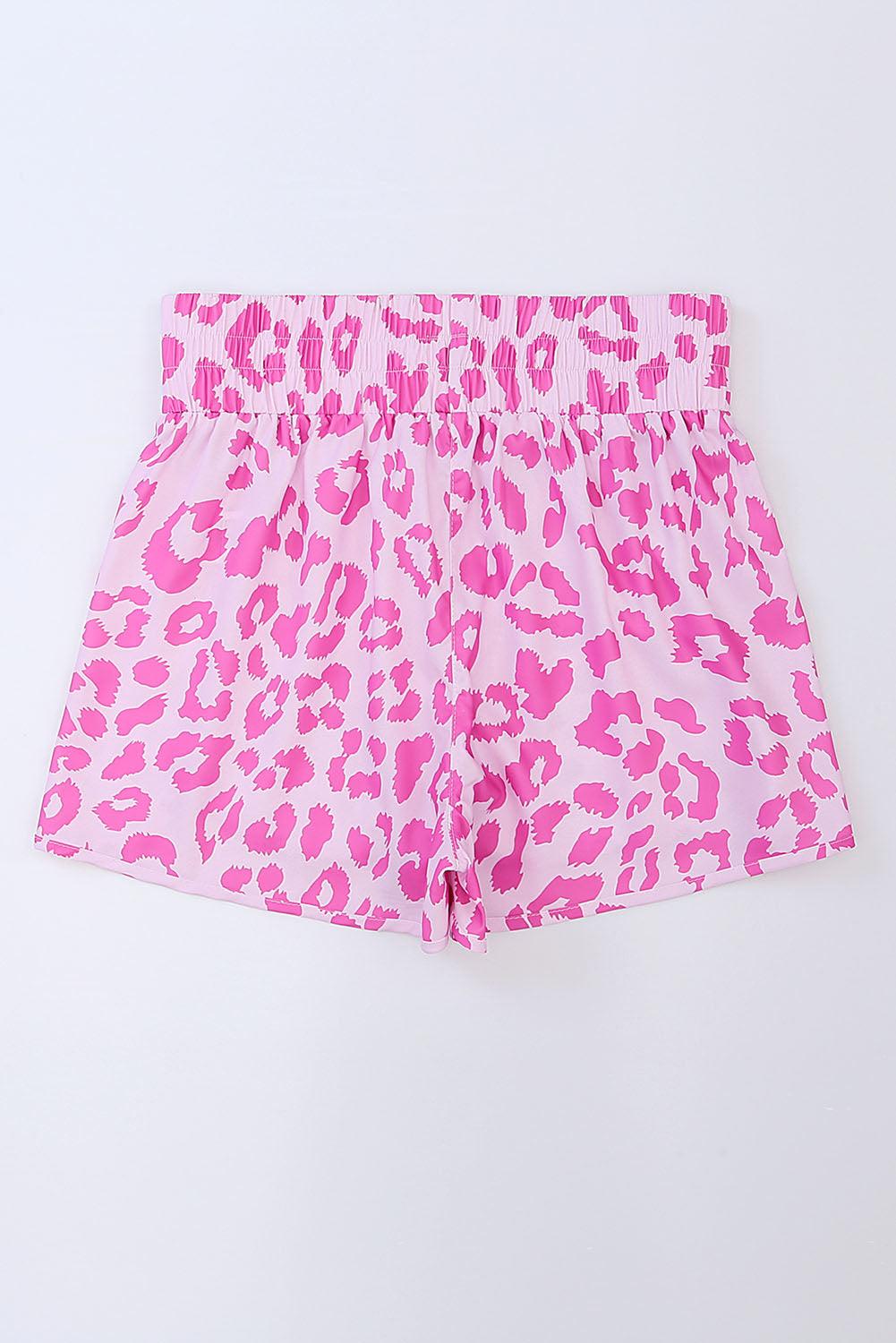 Hazel Blues® |  Leopard Elastic Waist Shorts