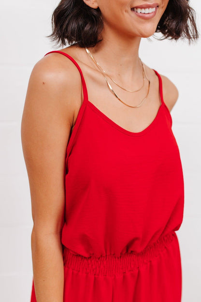 Hazel Blues® | Livin' The Dream Jumpsuit in Red