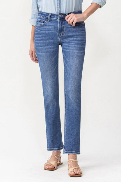 Hazel Blues® | Lovervet Maggie Midrise Slim Ankle Straight Jeans