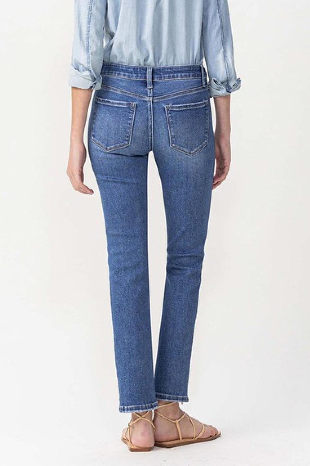Hazel Blues® | Lovervet Maggie Midrise Slim Ankle Straight Jeans