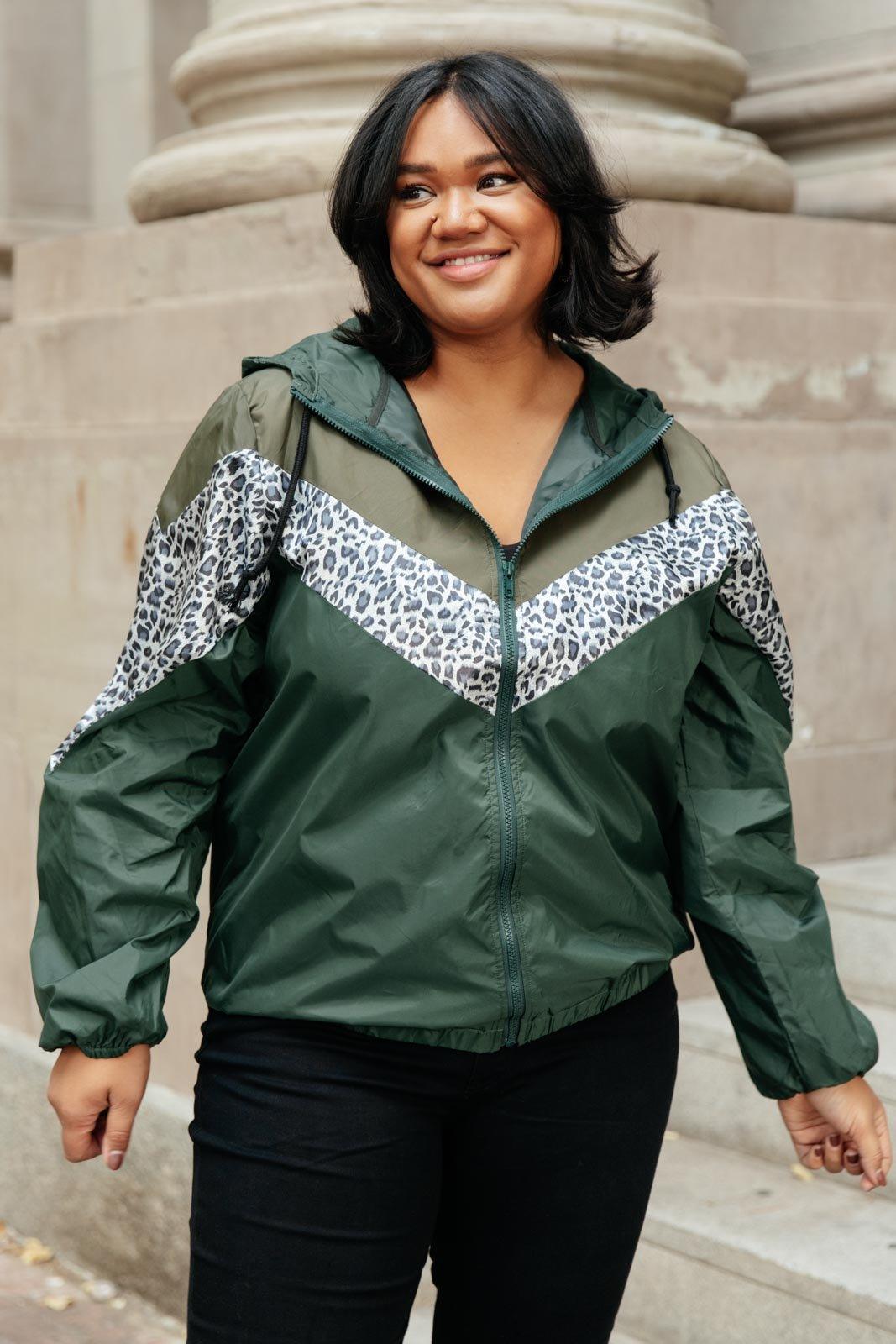 Hazel Blues® | Make Your Move Windbreaker in Olive