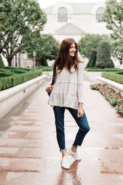 Hazel Blues® | Nicely Done Tiered Top in Gray