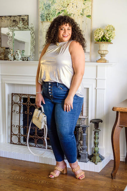 Hazel Blues® | Photo Opt Sleeveless Blouse