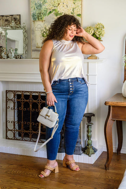Hazel Blues® | Photo Opt Sleeveless Blouse