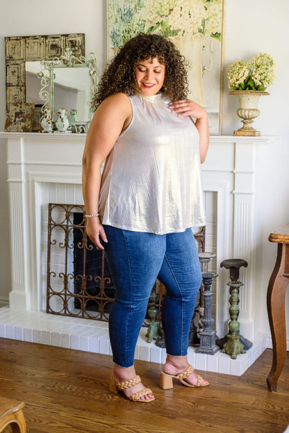 Hazel Blues® | Photo Opt Sleeveless Blouse